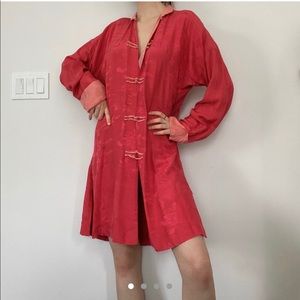 peachy silk retro robe